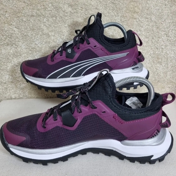Puma Voyage Nitro Trainer Womens Size 6 Trail Running Purple Black White - Picture 3 of 8